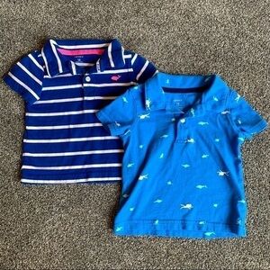 Carter's Blue Polo Tops set of 2 - 18 months